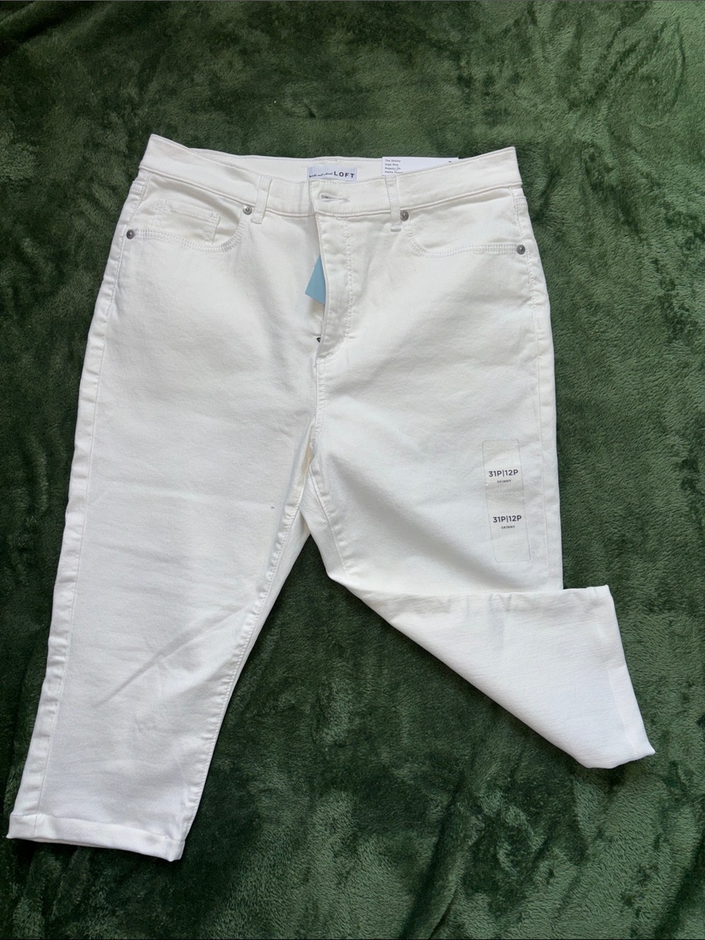 LOFT White Denim Capris